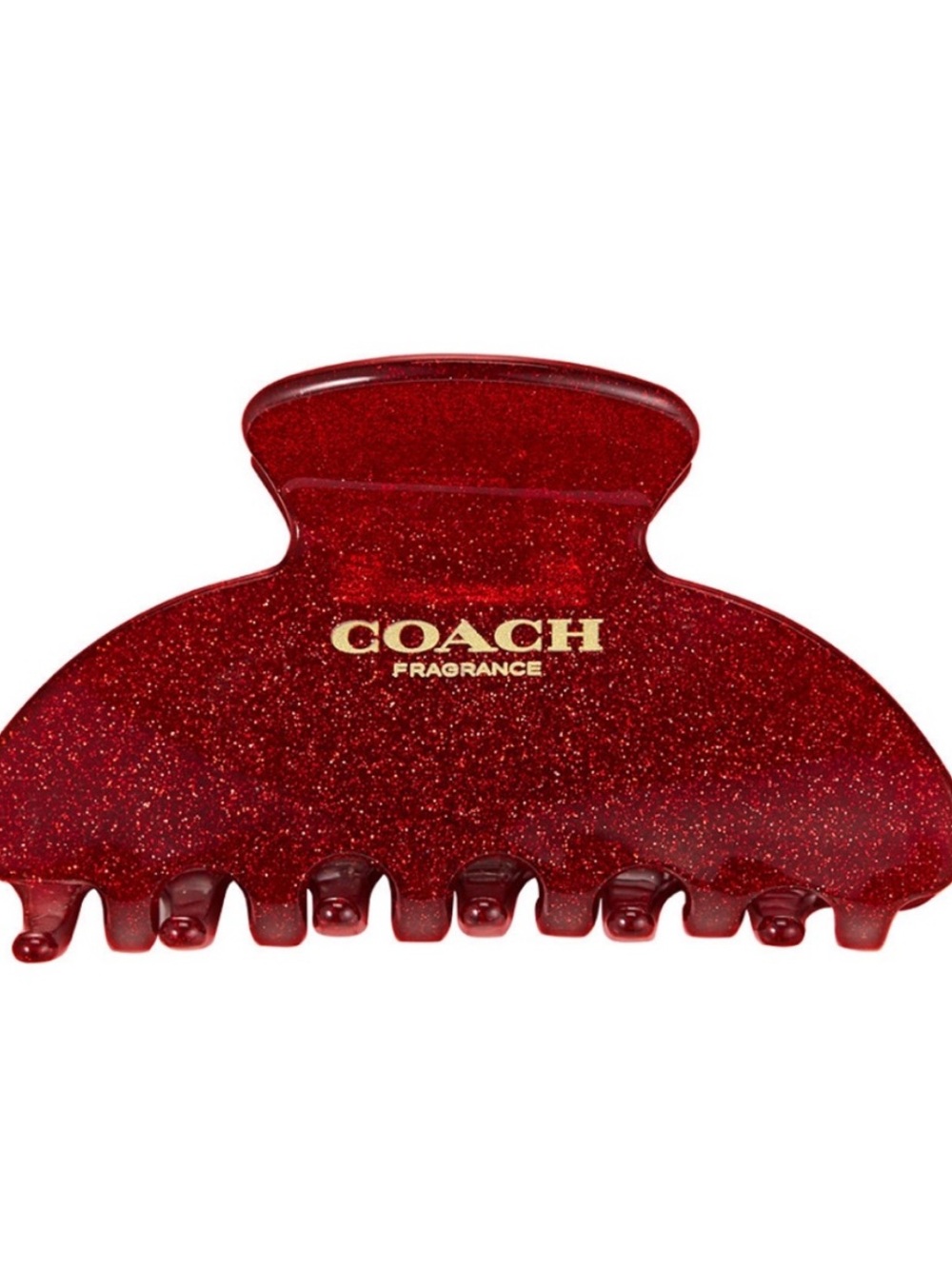 Coach Fragrances Red Glitter Hair Claw Clip & Dusty NEW